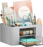 Marbrasse Pen Organizer with 2 Drawer, Desk Organizers and Accessories with 5 by Marbrasse