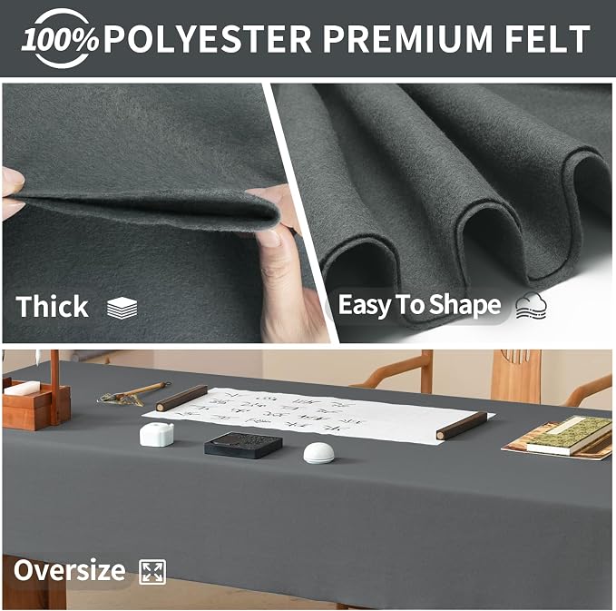 Dark Gray Fabric Sheet 72" X 36", 1.4mm Thick Large Soft Durable Flexible Craft - Image 5