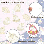 24 Pcs Unfinished Wood Unicorn Cutouts Wood Frame Embellishments - Image 3