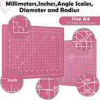 Sewing Cutting Mat 12in x 9in, Small Self Healing Cutting Board A4 Rotary - Image 2