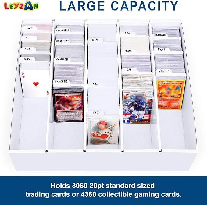 5 Row Trading Card Storage Box, 1 Pack Cardboard Storage Box - Image 5
