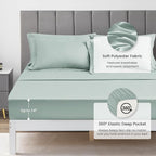 Love's cabin King Size Comforter Set Aqua, 7 Pieces King Bed in a Bag, All - Image 4