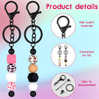 Sasylvia 60 Pcs Beadable Keychain Bars Bulk Making Kit 20 Beaded Keychain 20 - Image 3
