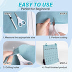 XSEINO 13 Rolls Light Gray Blue Felt Fabric, Light Gray Blue Series Colors Soft - Image 3