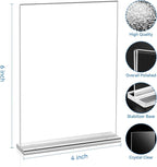 EHWINE 10 Pack Acrylic Sign Holder 4x6, Double-Sided Stand up Table Top Sign - Image 4