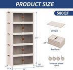 SAILUN 145Gal/580Qt Stackable Storage Bins Folding Collapsible Storage Bins - Image 6
