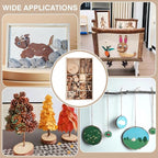 PH PandaHall Wooden Unfinished Craft Kits Natural Wood Slices Wooden Art Paint - Image 5