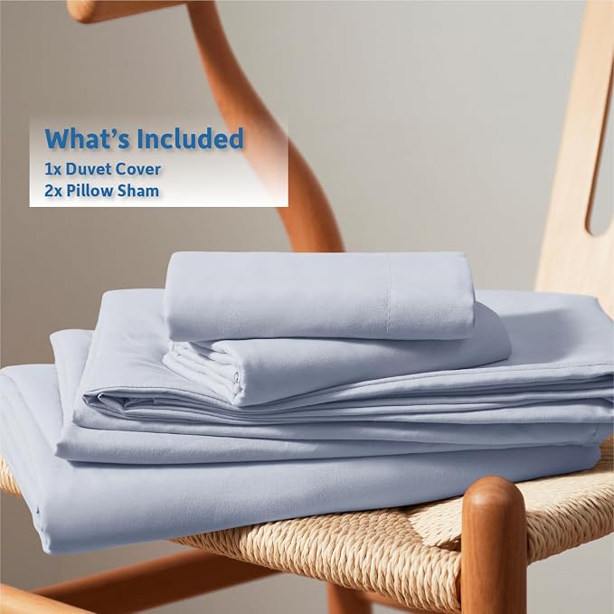 Nestl Ice Blue Duvet Cover Queen Size - Image 9