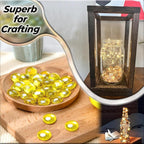 ARSUK Flat Glass Marbles Yellow – 1 lb Decorative Glass Pebbles, Smooth - Image 8