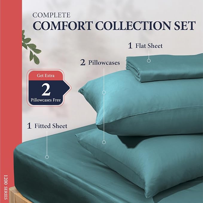 100% Egyptian Cotton Sheets California King Size - Image 3