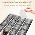RLAVBL 2-Pack 3600 Count Trading Card Storage Box, 4 Row Cardboard Card Boxes - Image 3