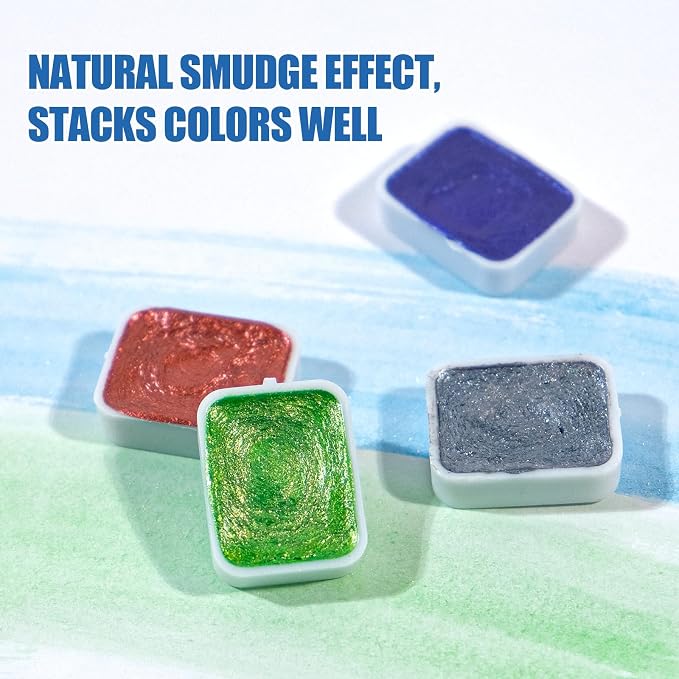 CraftyManor Mini Forestry Shifting Watercolor Painting Set, 20 Color Shifting - Image 5