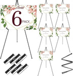 AROIC 63 "Easel Stand for Display, 6 Pack Portable Foldable Metal Easel by AROIC