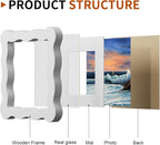 4x4 Wavy Picture Frame With Mat - Image 4