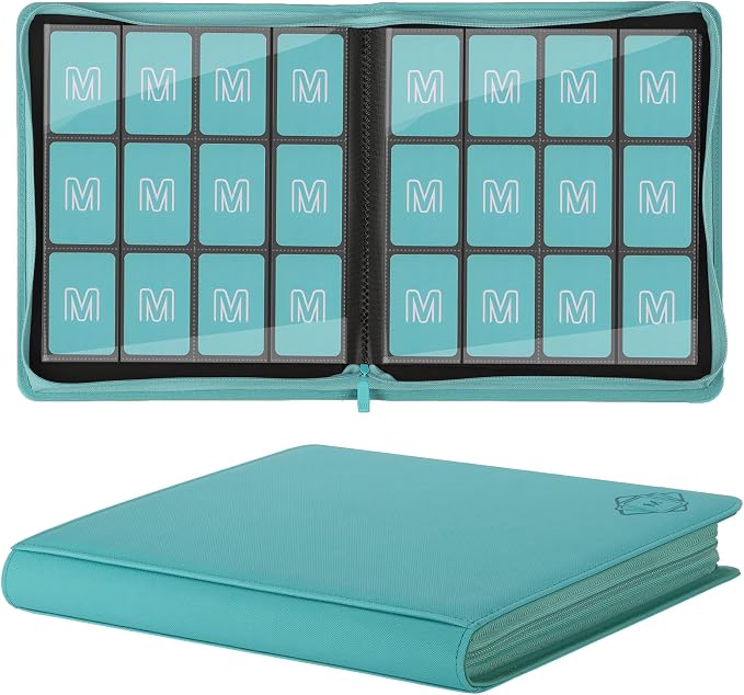 Premium Card Binder 12 Pocket for 720 Pockets Trading Card Binder, PU Zipper by MOSLA