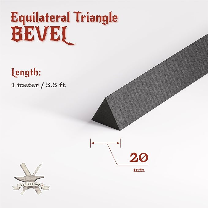 The Foamory's Instant Edge EVA Foam Bevel. Pre Cut Equilateral Triangle 3 Pack - Image 3
