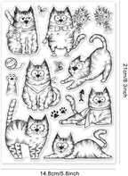 GLOBLELAND 8.3x5.8in Cartoon Flower Cat Clear Stamps - Image 6