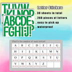 Bemeol 30 Sheets Large Letter Stickers 4 Inch Alphabet Letter Stickers Self - Image 2
