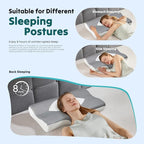 DUMOS Cervical Neck Pillow for Sleeping, Cooling Ergonomic Memory Foam Pillow - Image 7