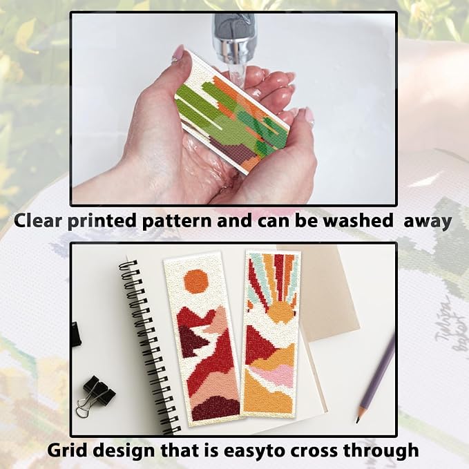 ACRNIGHEET 6PCS Cross Stitch Bookmark Kit - Image 3