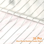 PAXCOO 25 Pack Chains for Jewelry Making, Necklace Chains Bulk Silver Plated - Image 3