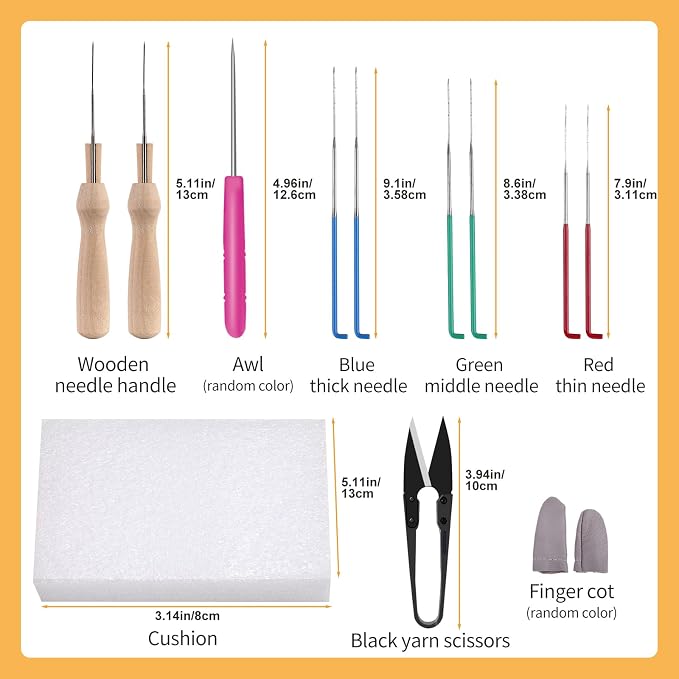 JUPEAN Needle Felting Kit, 24 Colors Wool Roving, Complete Needle Felting - Image 2