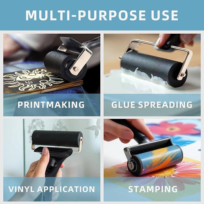 Falling in Art Rubber Roller Brayer - Image 5