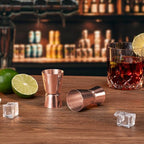 Briout Jigger for Bartending, Flat Edge Rose Gold - Image 7