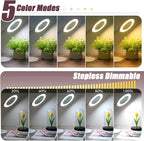 10X Magnifying Glass with Light and Stand, 5 Color Modes Stepless Dimmable LED - Image 3