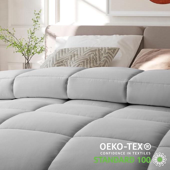 COHOME PremiumTwin XL Size Comforter, All-Season Quilted Down Alternative Duvet - Image 6
