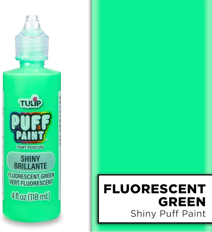 TULIP Dimensional Fabric Paint 41412 Dfpt 4Oz Slick Neon Green, 4 Fl Oz - Image 3