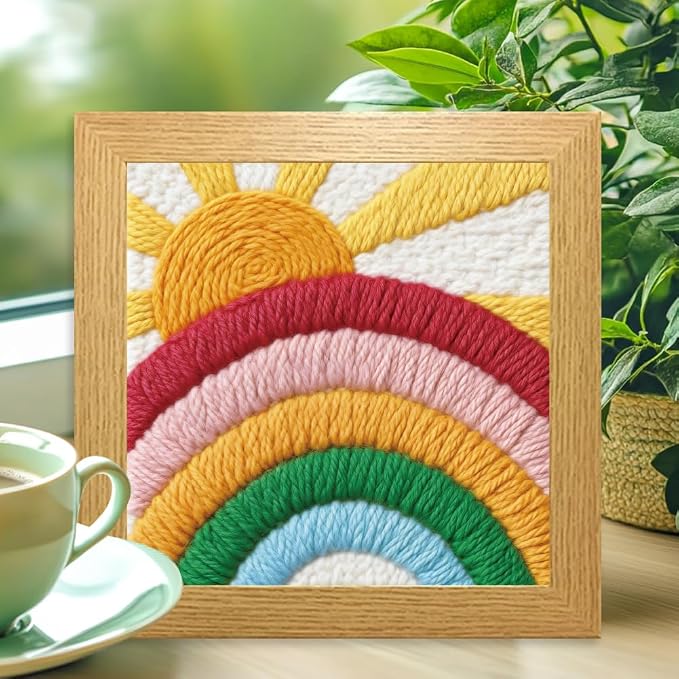 INFUNLY Rainbow Sun Punch Needle Kit - Image 5