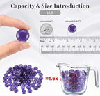FUTUREPLUSX 1LB Purple Flat Glass Marbles, Glass Pebbles, Aquarium Rocks Fish - Image 2