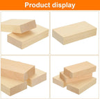 MECCANIXITY 4Pcs Basswood Carving Block, 0.8"x2"x4" Square Wooden Dowels Blocks - Image 4