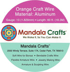 Mandala Crafts 13 Gauge Orange Anodized Aluminum Craft Wire, 60 FT | Colored - Image 3