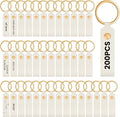 Wavyknot 200 Pcs PU Leather Keychain Blanks Bulk Laser Engraving Blanks by Wavyknot