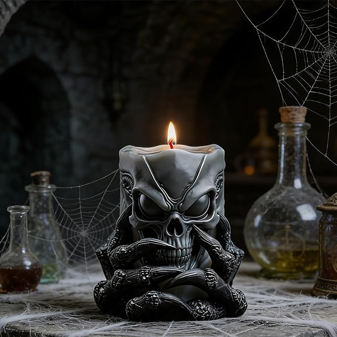 Demon Claw Skull Shape Candle Molds, Gothic Weird Silicone Mold by CERECO