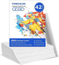 Canvas Boards for Painting Bulk 8x10 Inch, 42 Pack Small Painting Canvases for by YONEVALON