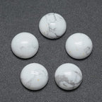 FASHEWELRY 50Pcs Natural Howlite Cabochons Flat Back Gemstone Cabochons 12mm by FASHEWELRY