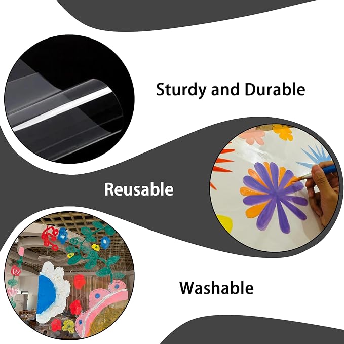 12 Inches x 80 Ft Stencil Plastic Sheets 4 Mil Clear Acetate Sheets - Image 3