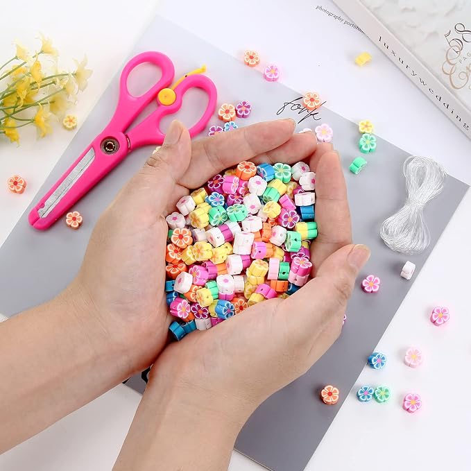 100pcs Mixed Polymer Clay 10mm Spacer Beads - Image 7