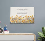 YOXORDQ Christian Floral Canvas Wall Art Jeremiah 29:11 Picture Print Yellow - Image 7
