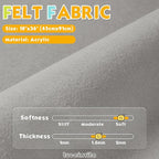 Light Grey 18" X 36" Felt Fabric Sheet - Image 2