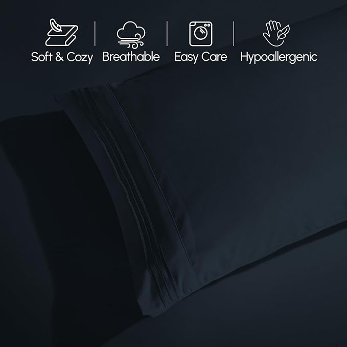 Elegant Comfort Luxurious 1500 Premium Hotel Quality Microfiber 4-Piece Sheet - Image 8