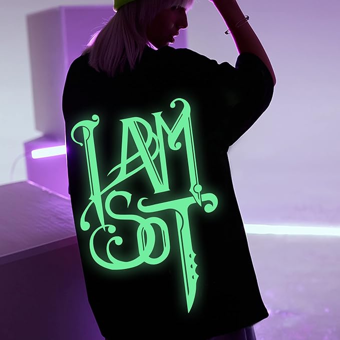 HTVVETUR Glow in The Dark HTV Heat Transfer Vinyl Roll 12 Inch by 5 Feet Iron - Image 7