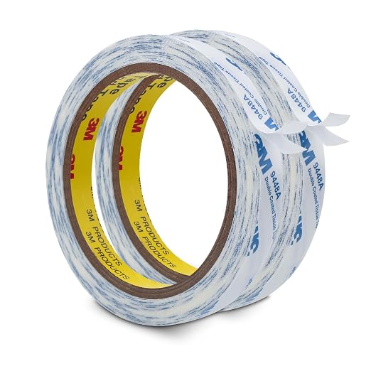 3M Double Sided Tape 0.5"×32.8Ft 2 Pack 9448A Double Coated Tissue Adhesive | by 3MFullRangeProducts