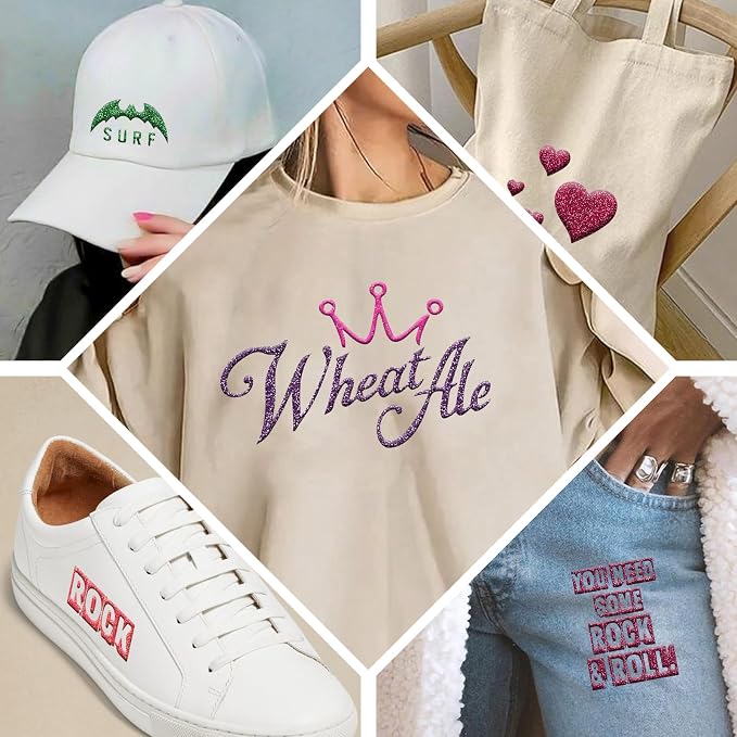 Glitter Puff Heat Transfer Vinyl, 12in X 10in 13pcs Iron on | 3D Puff, Wash No - Image 4