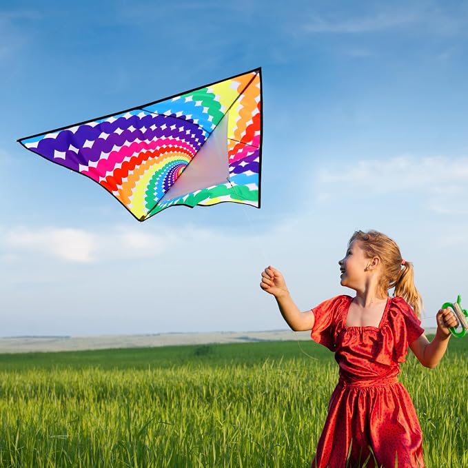 HONBO Large Delta Kite for Kids & Adults, Extremely Easy to Fly Kite for Beach - Image 2