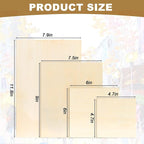 18 Pack Unfinished Wood Canvas Panels Kit Wooden Panel Boards Wood Paint - Image 3