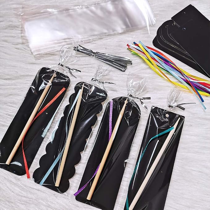 Supla 36 Sets 4 Style Magic Scratch Rainbow Bookmarks Making Kit - Image 4